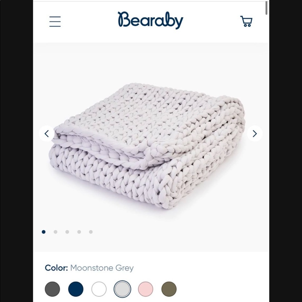Bearaby Organic Cotton Weighted Blanket